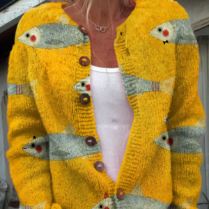 Anouk™ | Suéter Cardigan Vintage