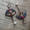 Brincos Boho com Pérolas e Cristal Vermelho IV