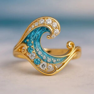 Anel Criativo Wave Gold III