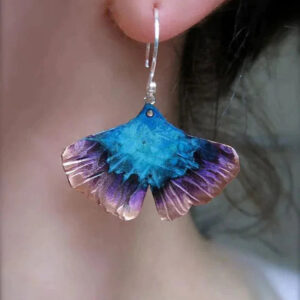 Brincos boho de borboleta azul em prata de lei