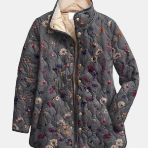 Niva | Jaqueta Quilted com Estampa Floral Vintage