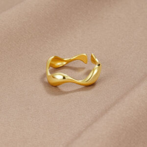 Anel Onda em Ouro 18K