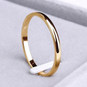Anel Minimalista em Ouro e Prata