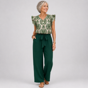Amelia | Conjunto Elegante de Dois Peças com Estampa Paisley