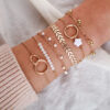 Conjunto Vintage de Pulseiras Douradas