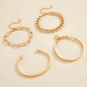 Conjunto de Pulseiras Elan Mercer | Dourado II