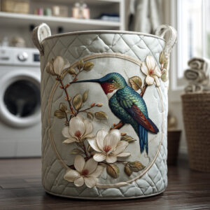 Cesta de Roupa de Renda Beija-flor