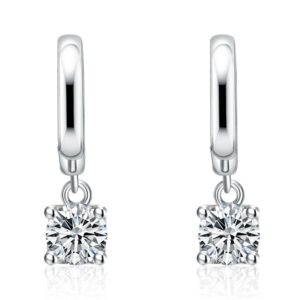 Brincos Aurora Quadrados | Ouro Branco 16k