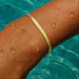 "BRACELETE EM ESPINHA DE PEIXE" SANTORINI