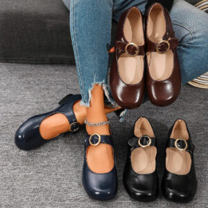 Avery™ - Sapatos Retro Elegantes com Ponta Redonda