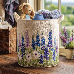 Cesta de Lavanderia Mágica de Flores Silvestres