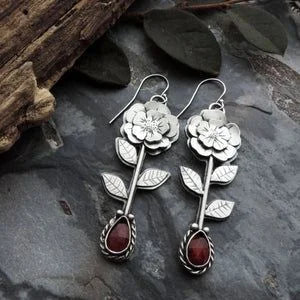Brincos de flores vintage