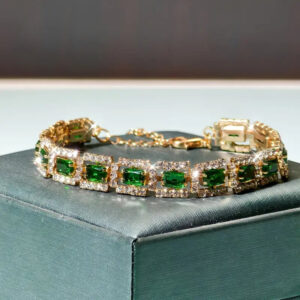 Pulseira Declarativa Verde Esmeralda