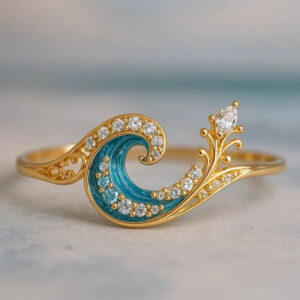Anel Criativo Wave Gold IV