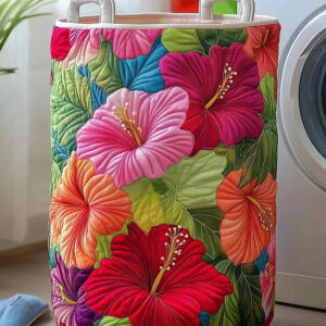 Cesta de Roupa Hibiscus Glow