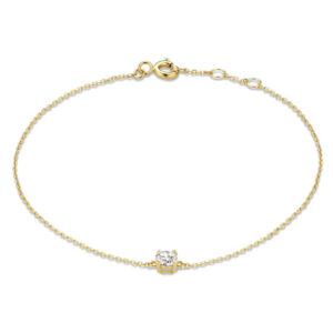 Pulseira com Pedra de Moissanita Cléa | Dourado