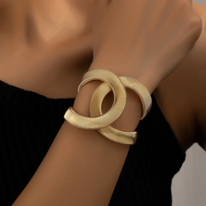 Pulseira Dourada Dupla Elegante