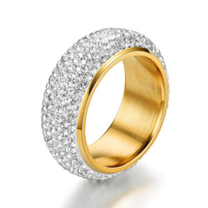 Anel vintage com zirconia incrustada Maldivas