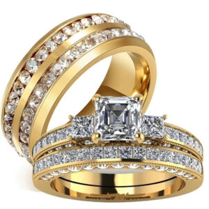 Anel vintage com zirconia incrustada Suica