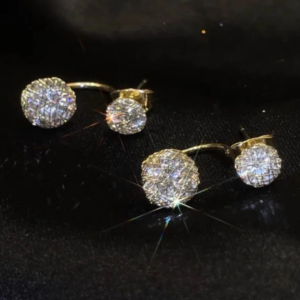 Brincos com Zircônias em Dupla Ponta