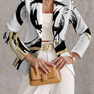 Noemine™ | Blazer Abstract Brushstroke