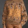 Oleander™ | Suéter de Gola Alta Caramelo Paisley