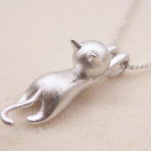 Colar de Gato Divertido em Prata Esterlina 925